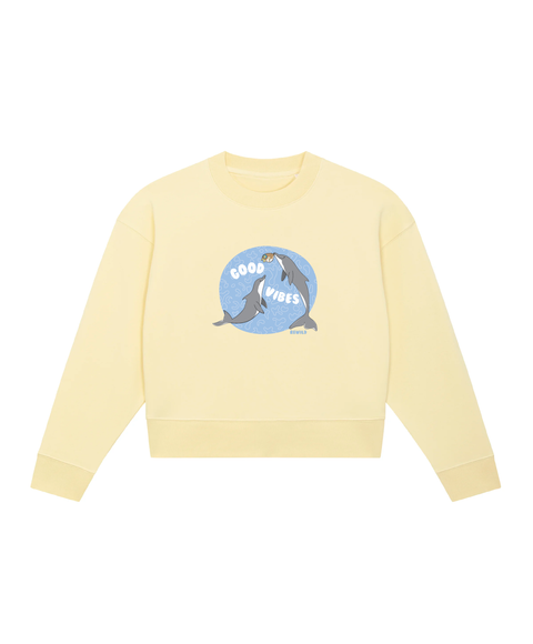 'Good Vibes' 🐬 Cropped Sweater