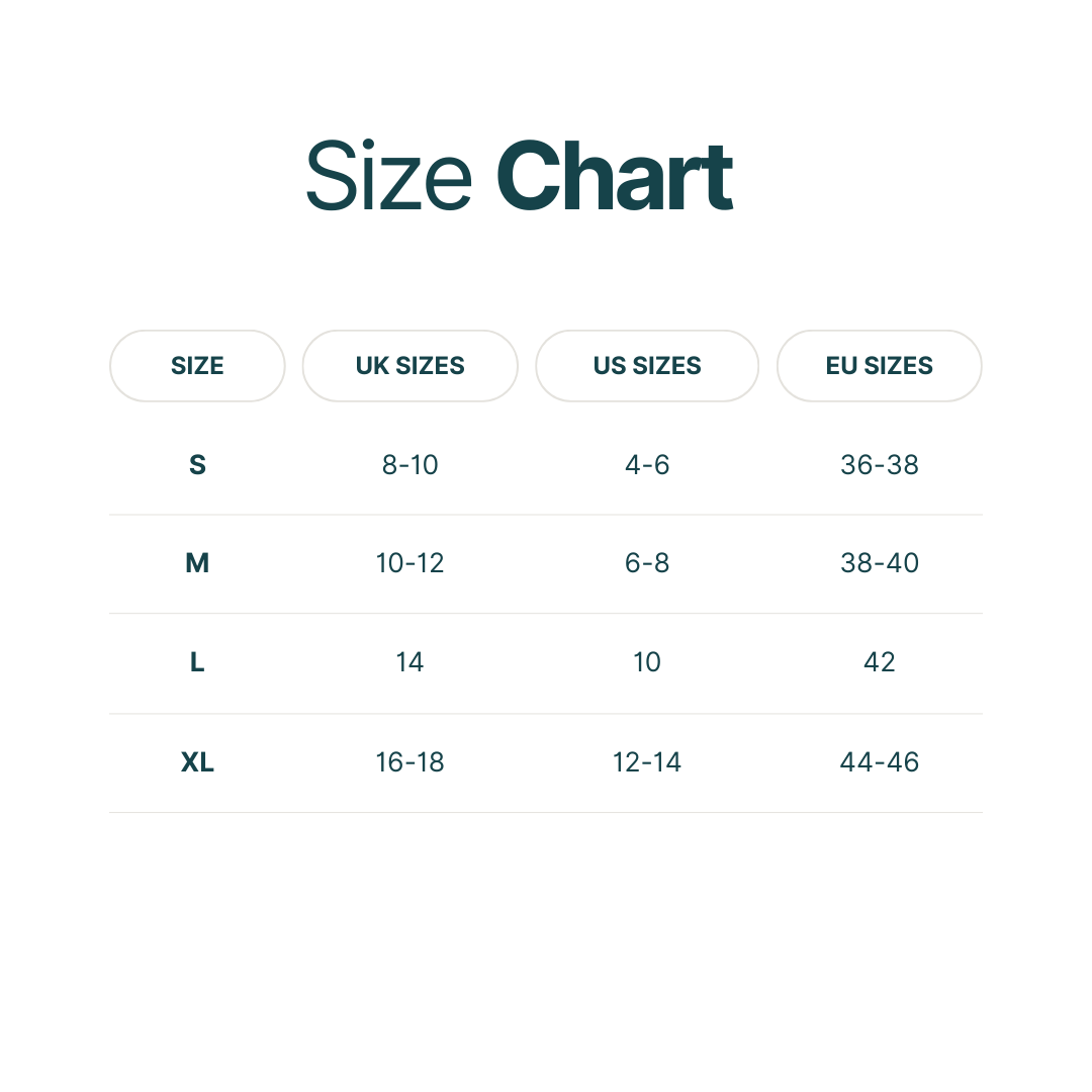 Sizing Chart Rewild Swimwear