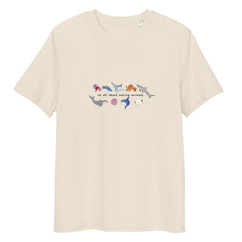 Organic Cotton Tee - "im all about marine animals"